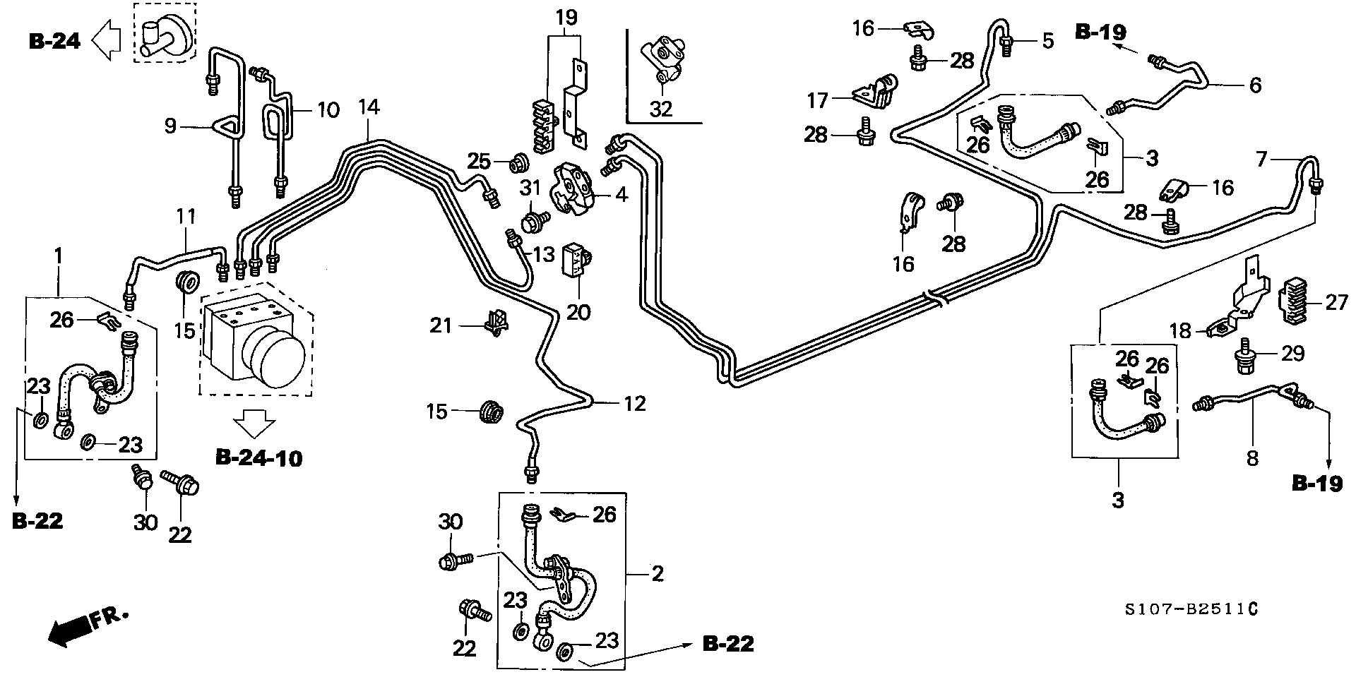 Honda 01465S10010 - Спирачен маркуч vvparts.bg