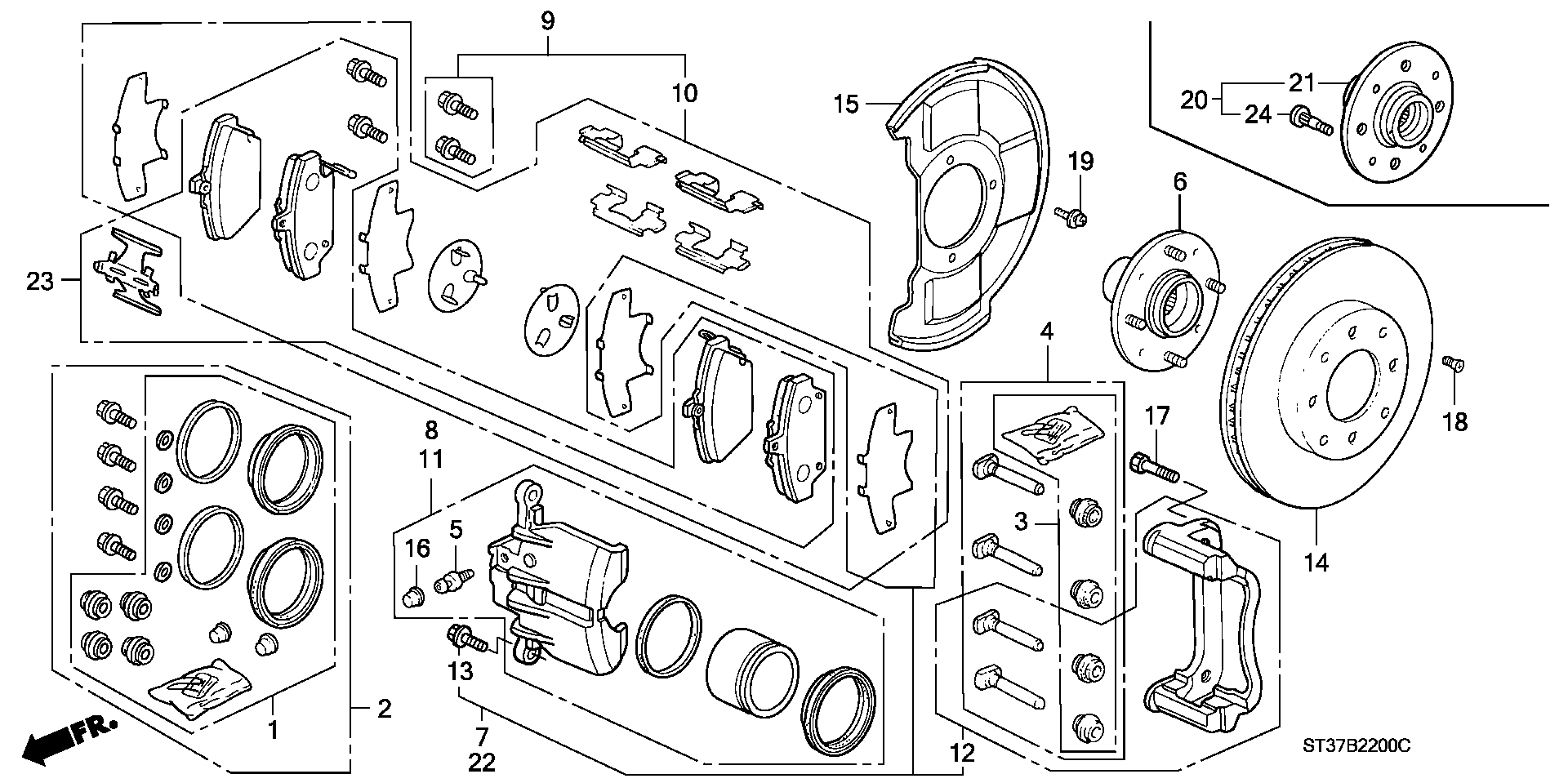 Honda 45251-ST3-E10 - Спирачен диск vvparts.bg