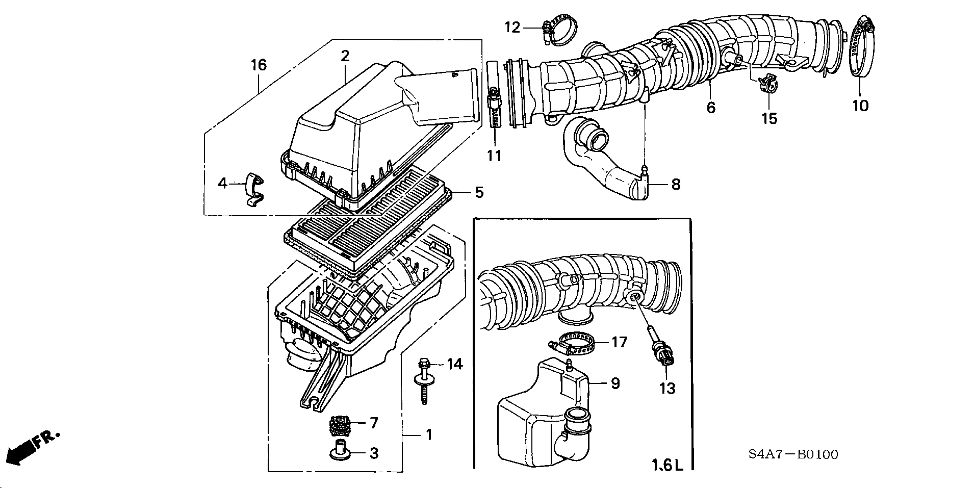 Honda 37880PDFE01 - Датчик, температура на входящия въздух vvparts.bg