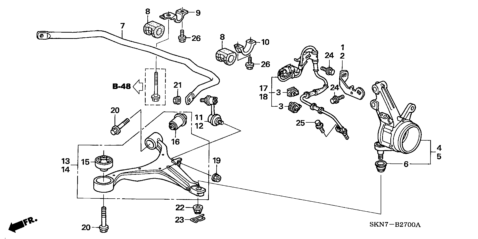 Honda 51392-S5A-004* - Тампон, носач vvparts.bg