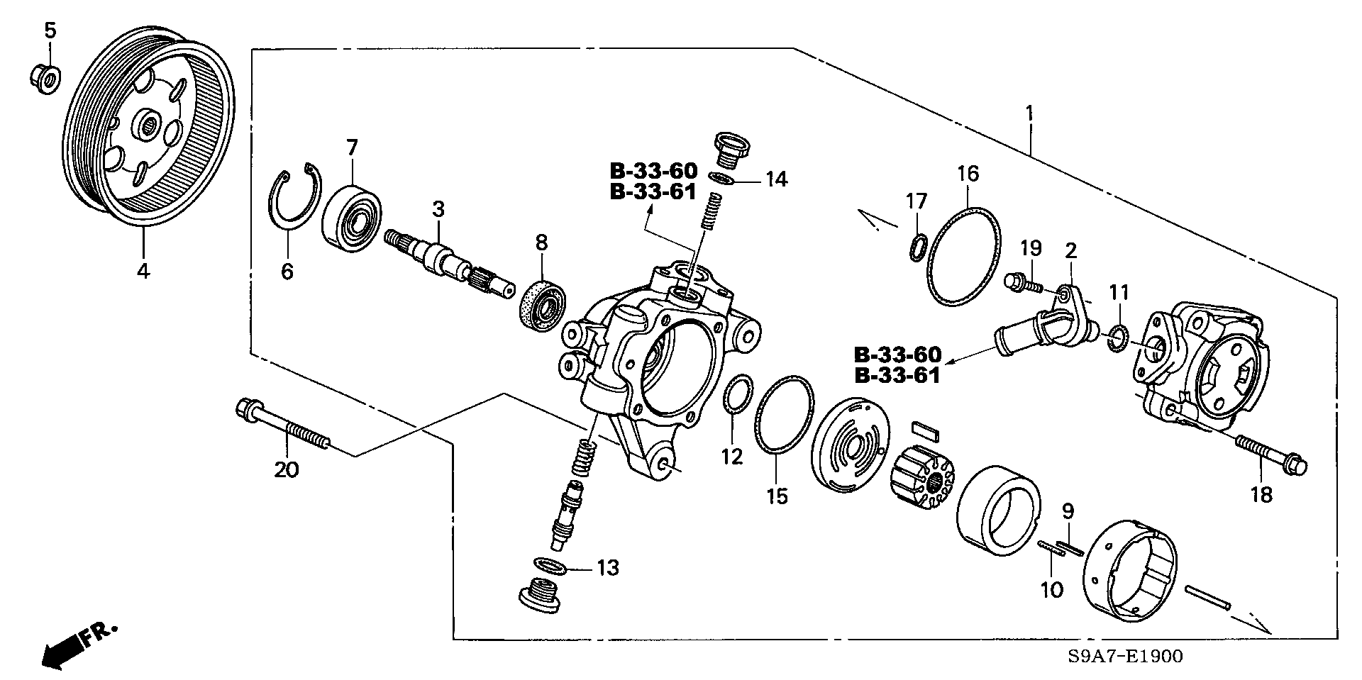 Honda 56110-PNB-G02 - Хидравлична помпа, кормилно управление vvparts.bg