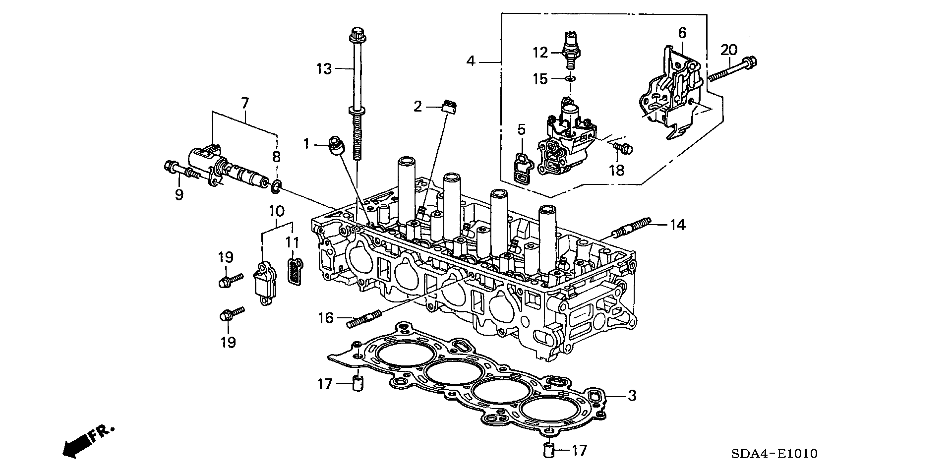 Honda 12251-RBB-004 - Гарнитура, цилиндрова глава vvparts.bg