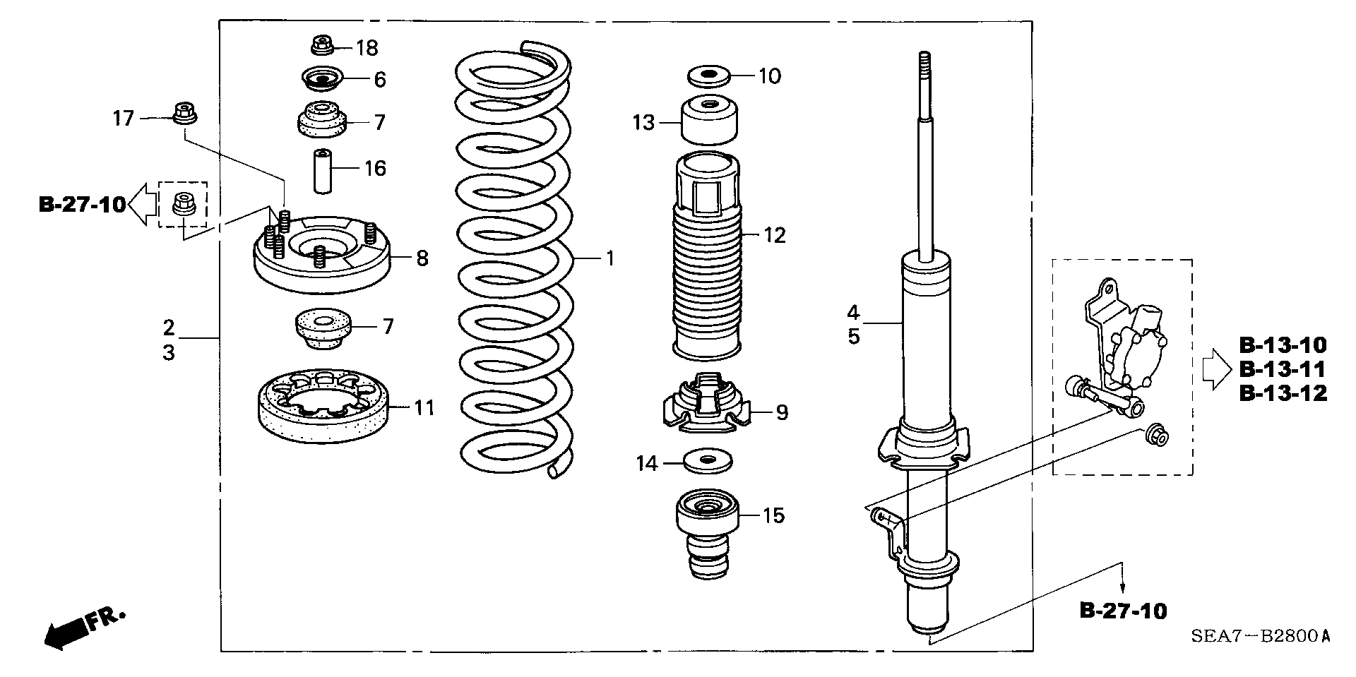 Honda 51631-SL0-003 - Тампон на макферсън vvparts.bg