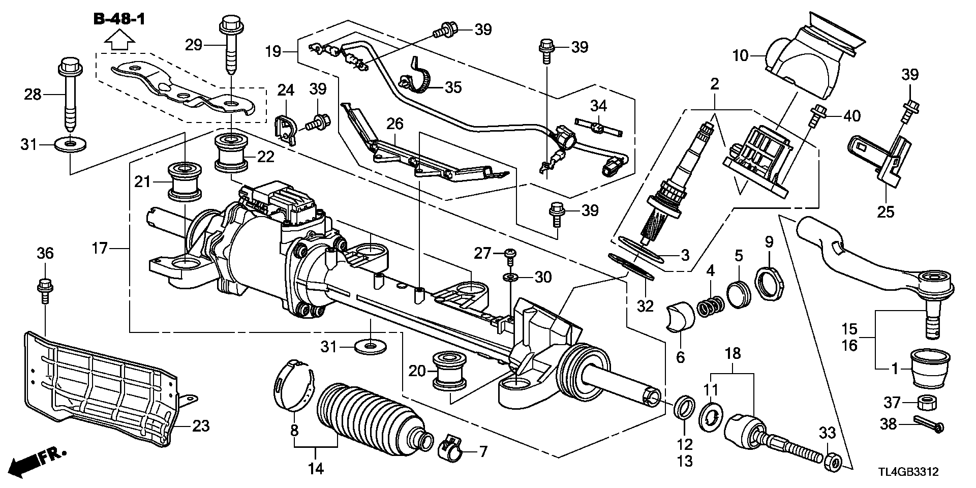 ACURA 53540TA0A01 - Накрайник на напречна кормилна щанга vvparts.bg