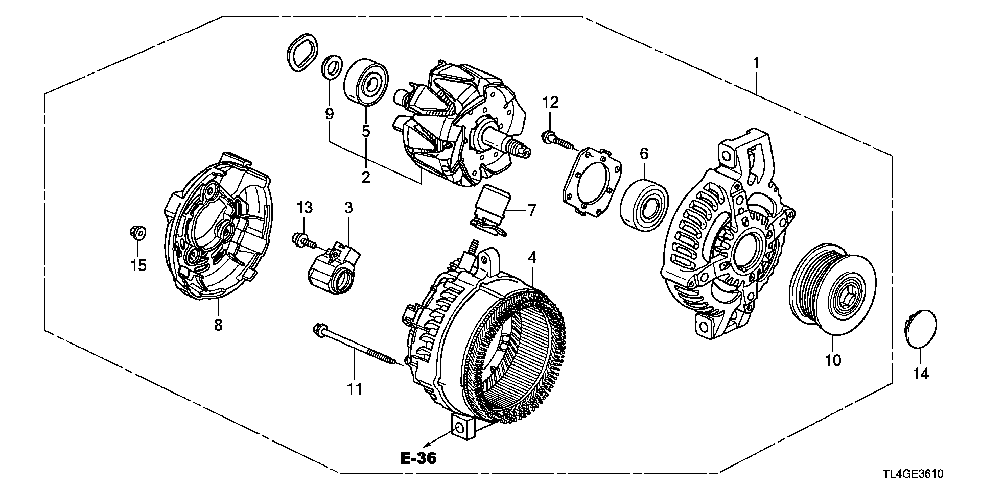 Honda 31141-RL0-G01 - Ремъчна шайба, генератор vvparts.bg