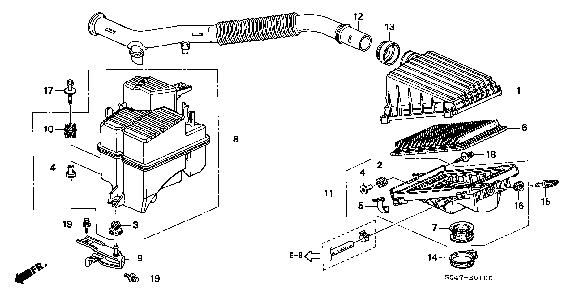 Mitsubishi 17220P2A005 - Въздушен филтър vvparts.bg