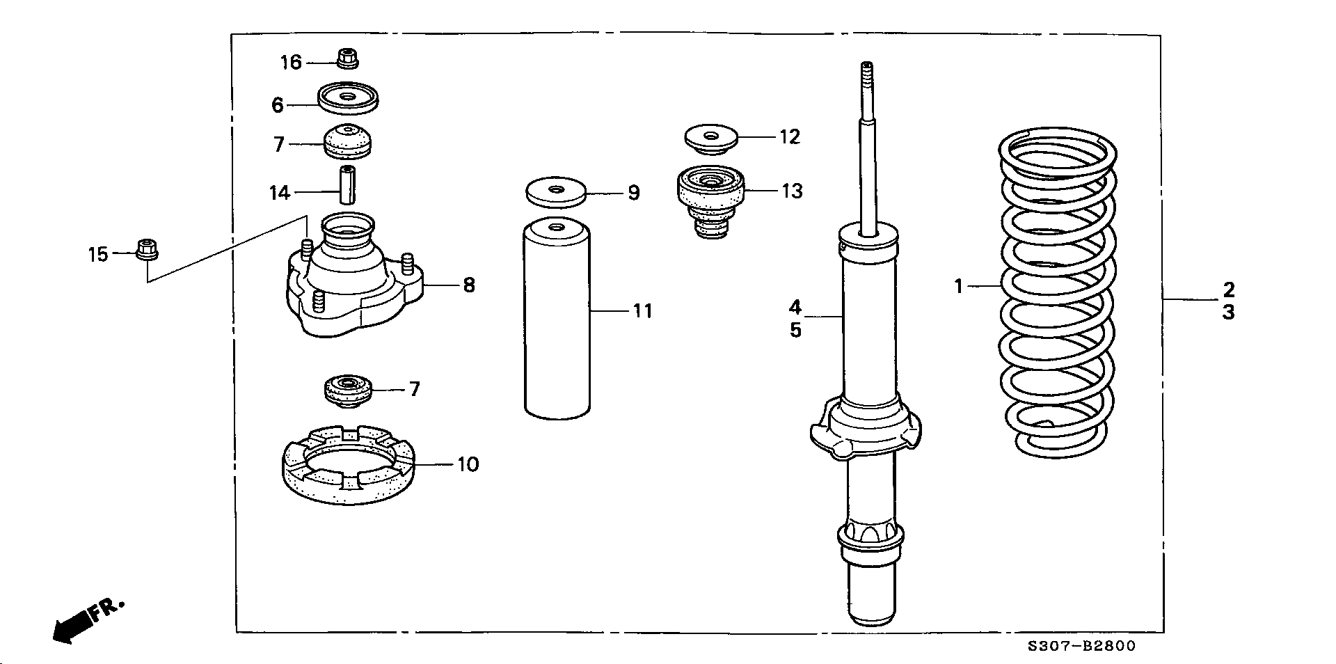 Honda 51602S30901 - Амортисьор vvparts.bg