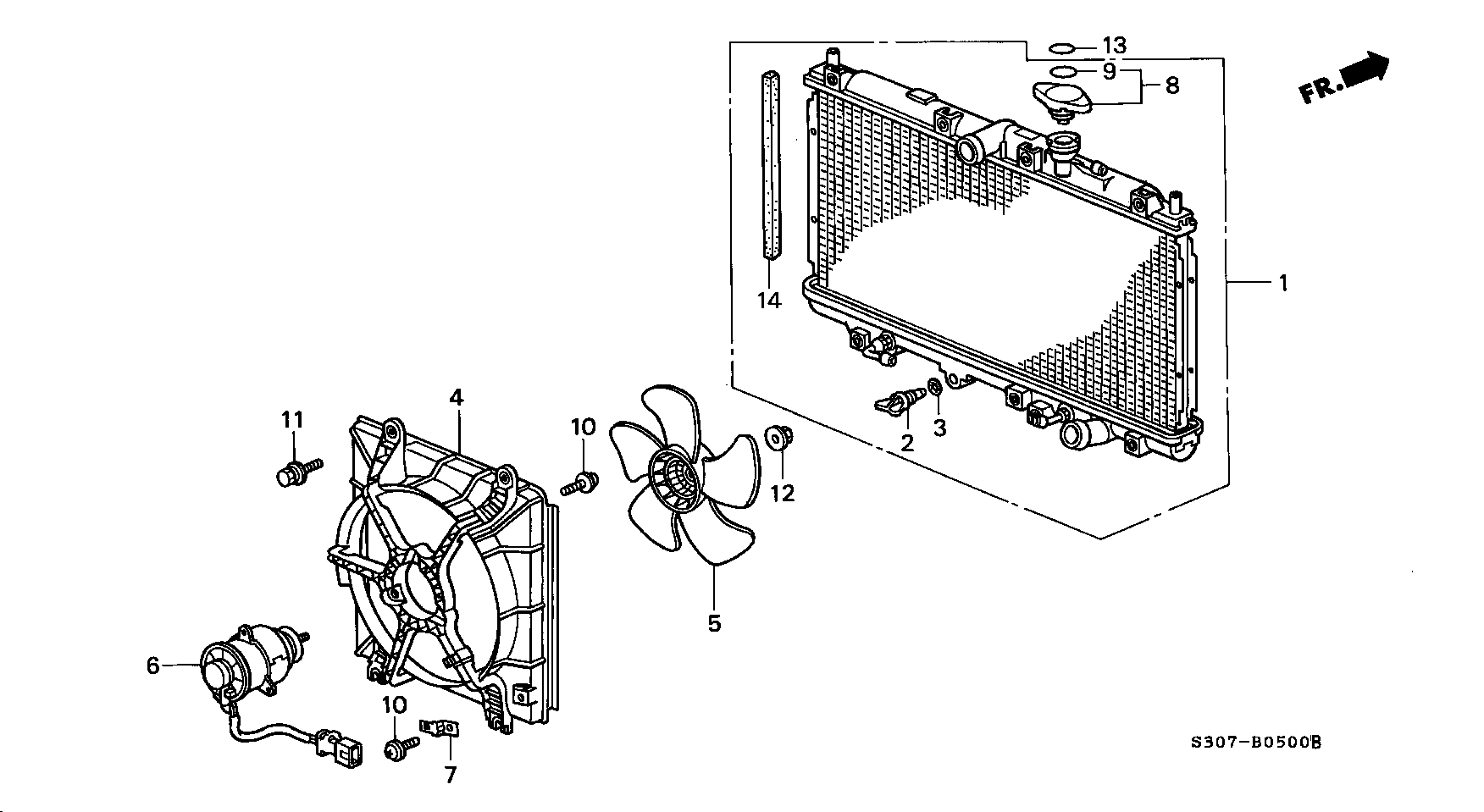 Honda 19010-P0F-J04 - Радиатор, охлаждане на двигателя vvparts.bg