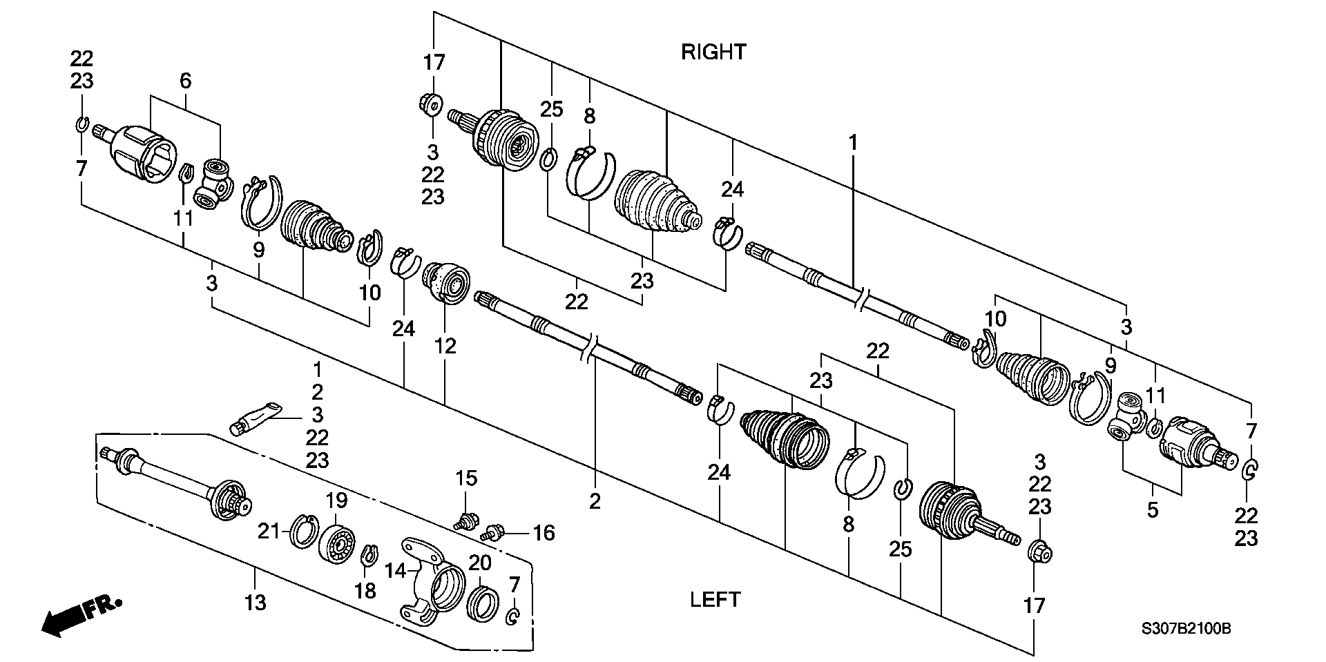 Honda 44017-S30-000 - Маншон, полуоска vvparts.bg