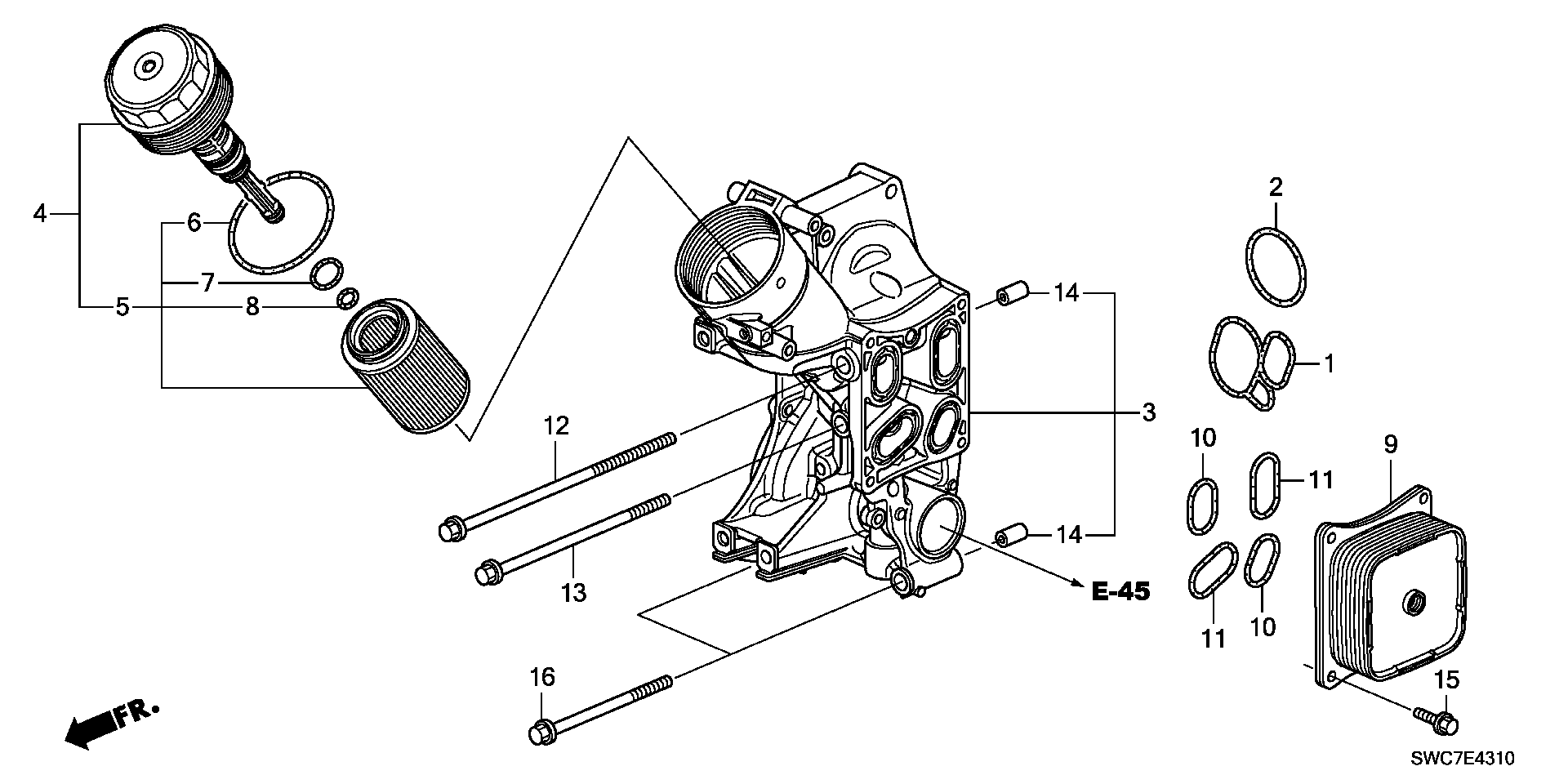 Suzuki 15430-RSR-E01 - Маслен филтър vvparts.bg