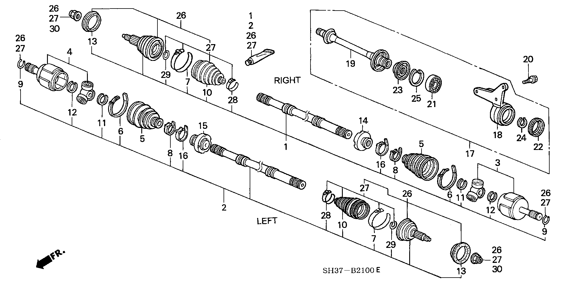 Honda 44315-SA2-300 - Маншон, полуоска vvparts.bg