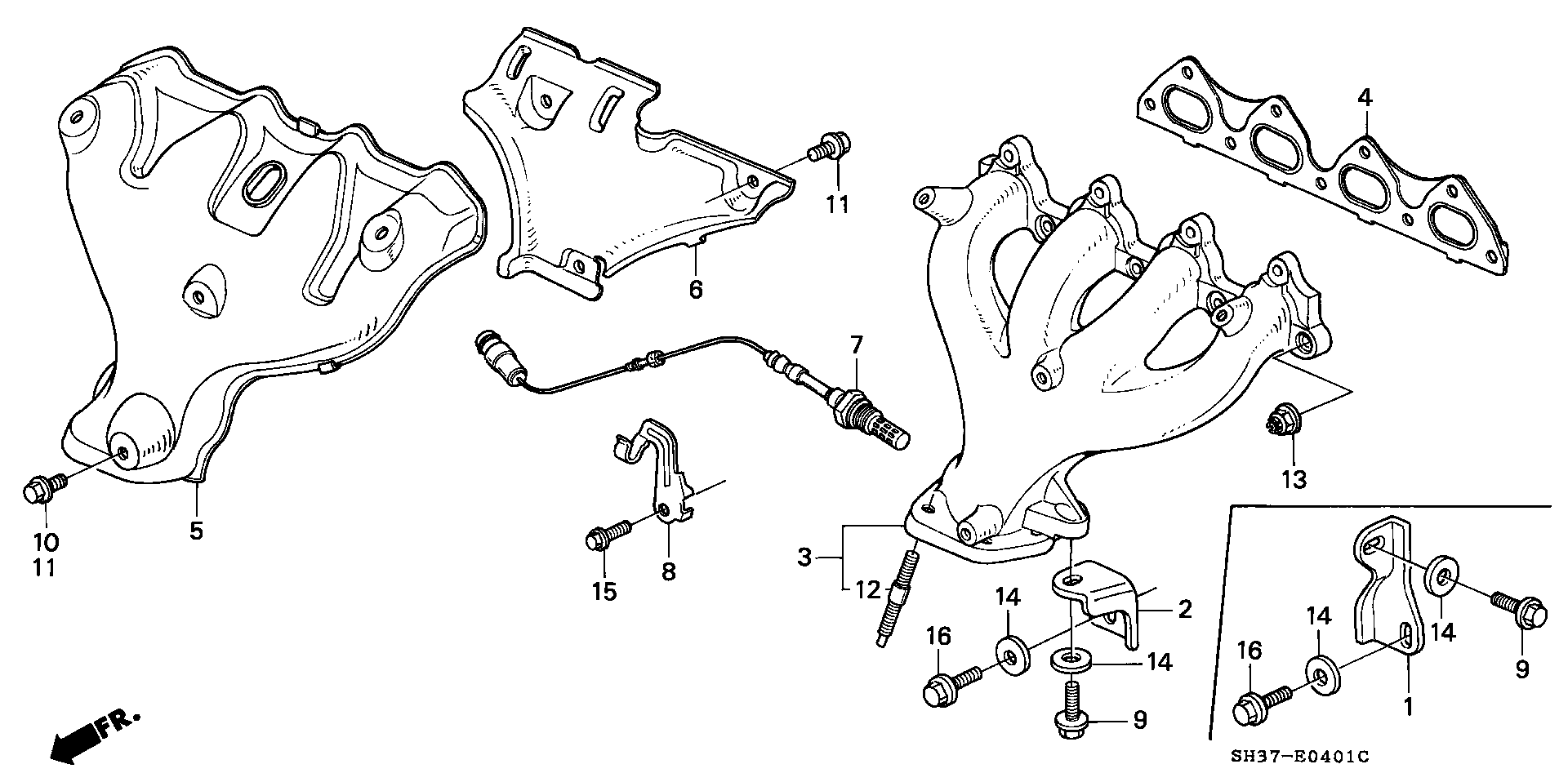 Honda 36 531 PM5 A01 - Ламбда-сонда vvparts.bg