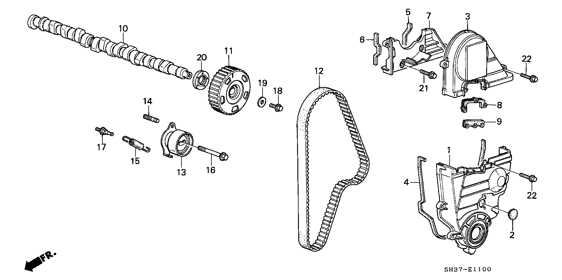 Honda 91213-PE1-721 - Семеринг, разпределителен вал vvparts.bg