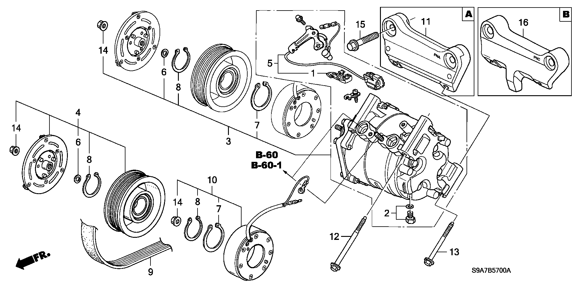 OM 38810PNB006 - Компресор, климатизация vvparts.bg