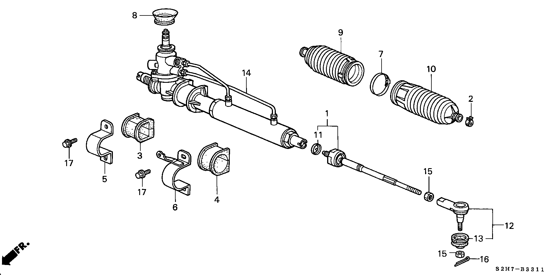 Honda 53535-S2H-J01 - Комплект маншон, кормилно управление vvparts.bg