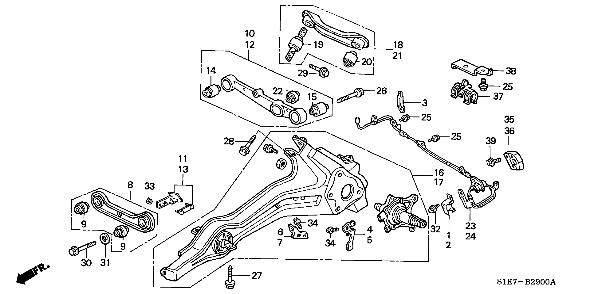 Honda 52400-ST3-E00 - Тампон, носач vvparts.bg