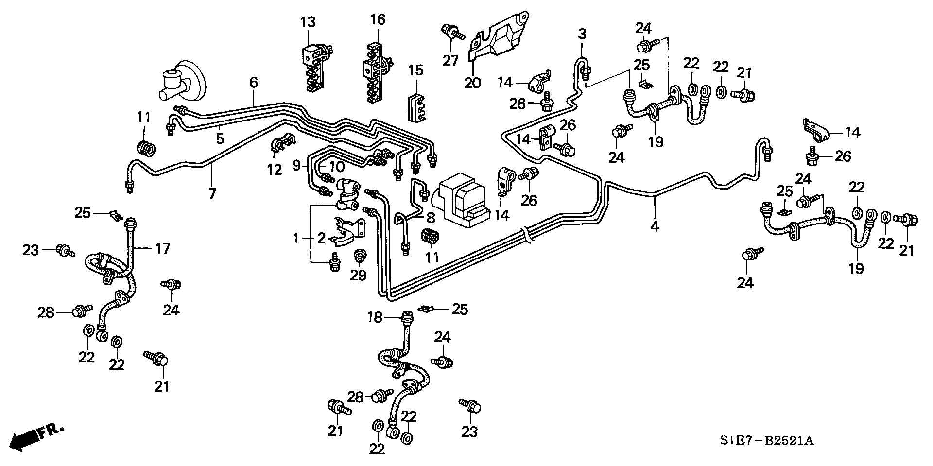 Honda 46410ST3E02 - Спирачен маркуч vvparts.bg