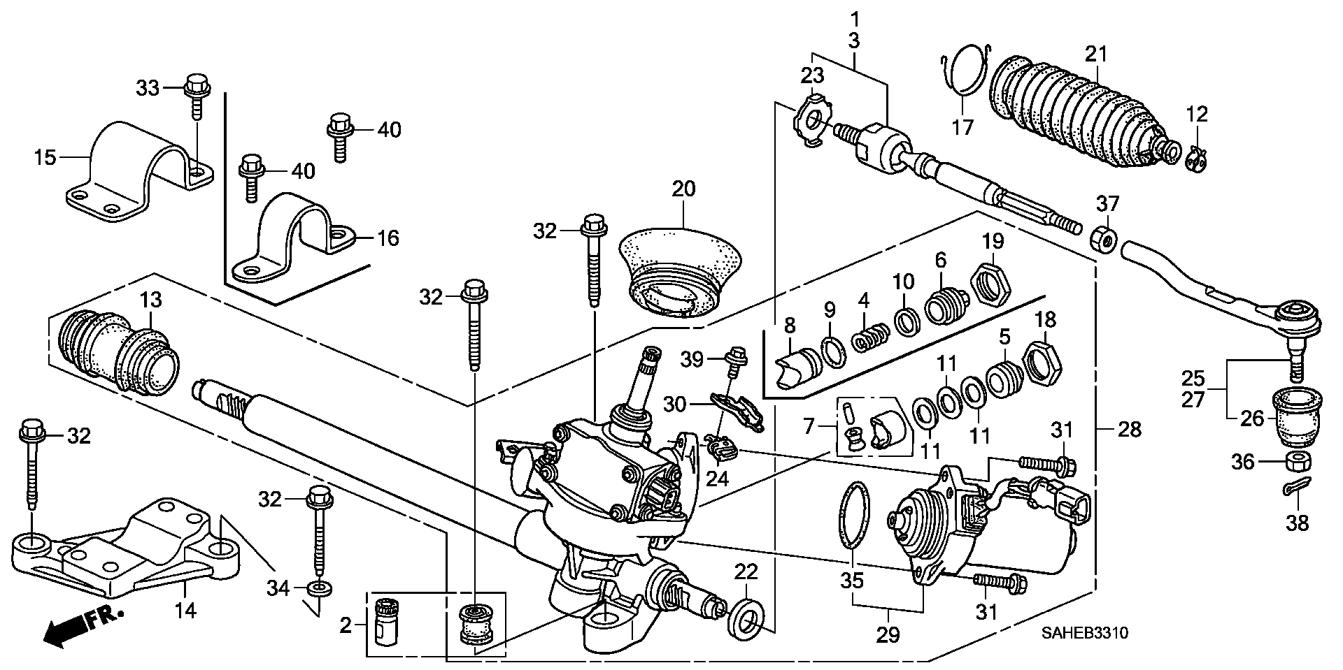 Honda 53534-SEL-003 - Комплект маншон, кормилно управление vvparts.bg