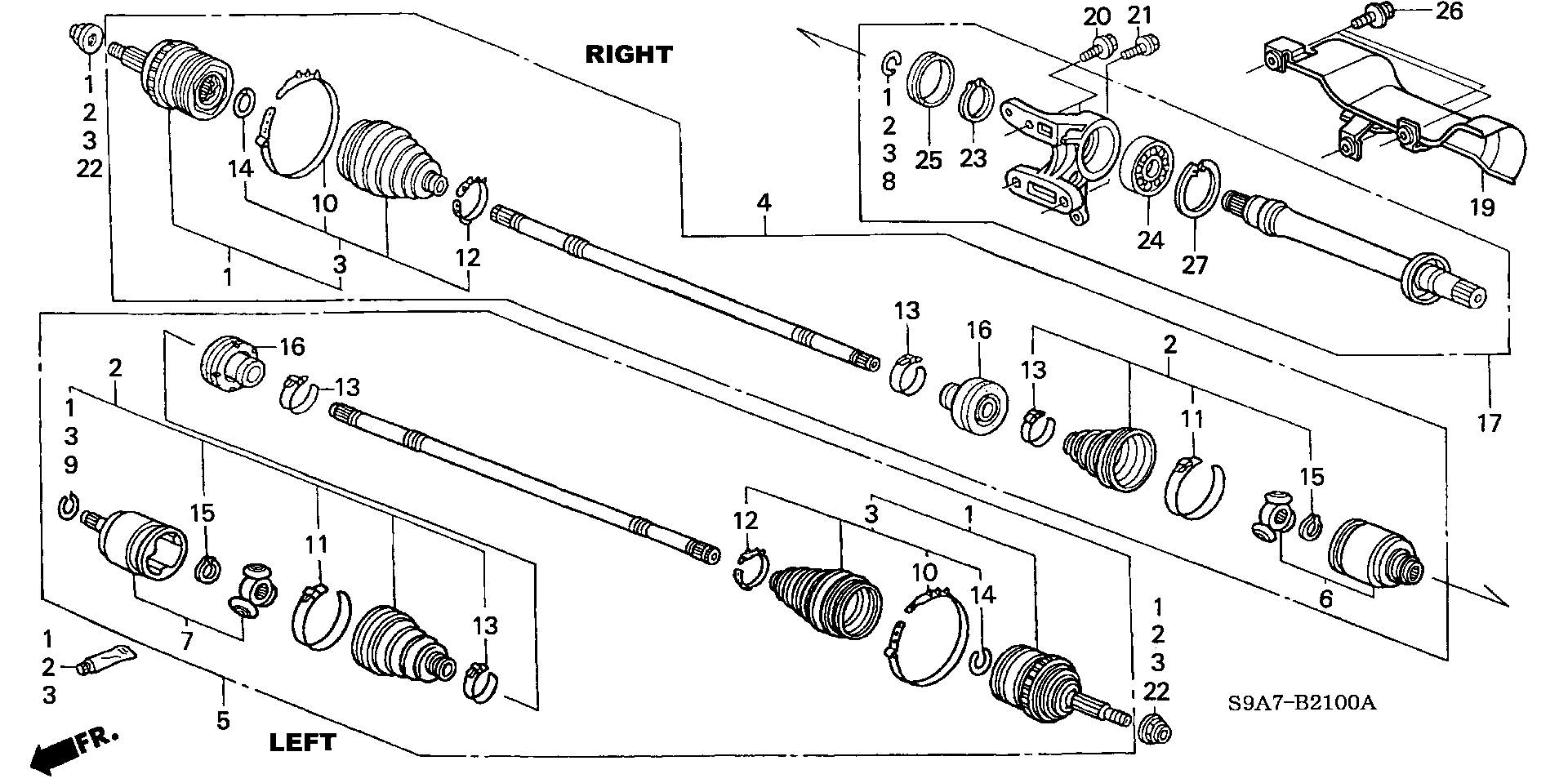 Honda 44305-SCA-G00 - Каре комплект, полуоска vvparts.bg