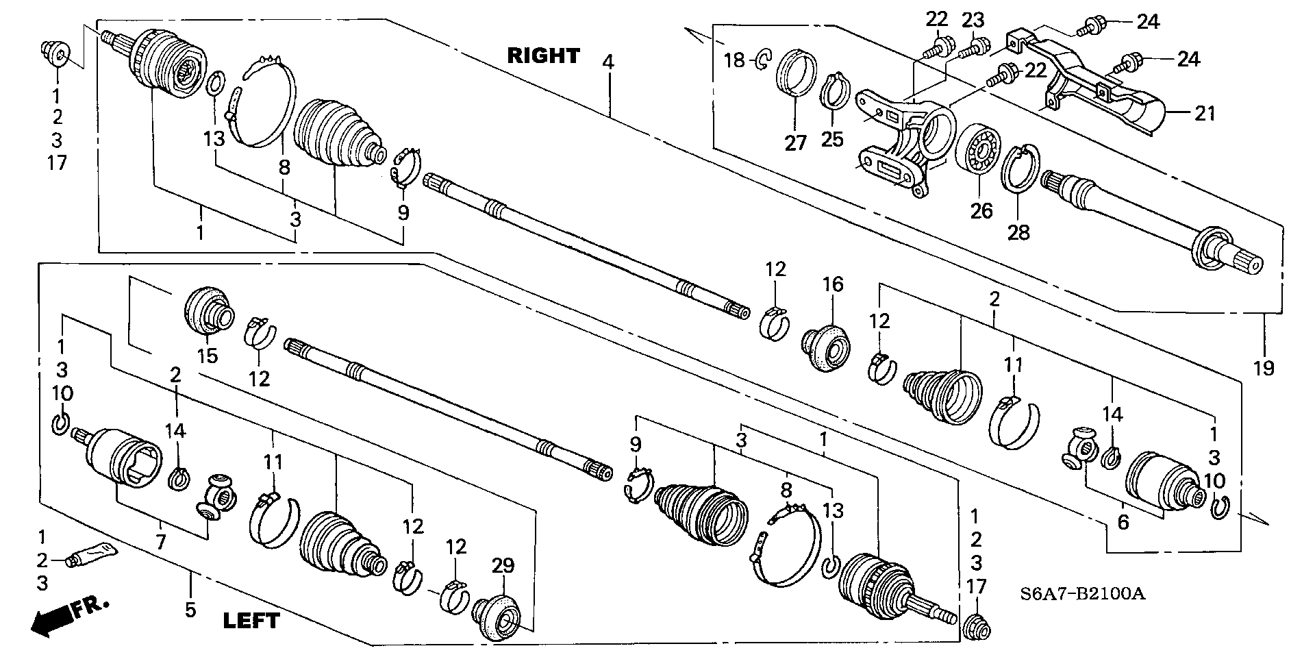 Honda 44018S6DG00 - Маншон, полуоска vvparts.bg