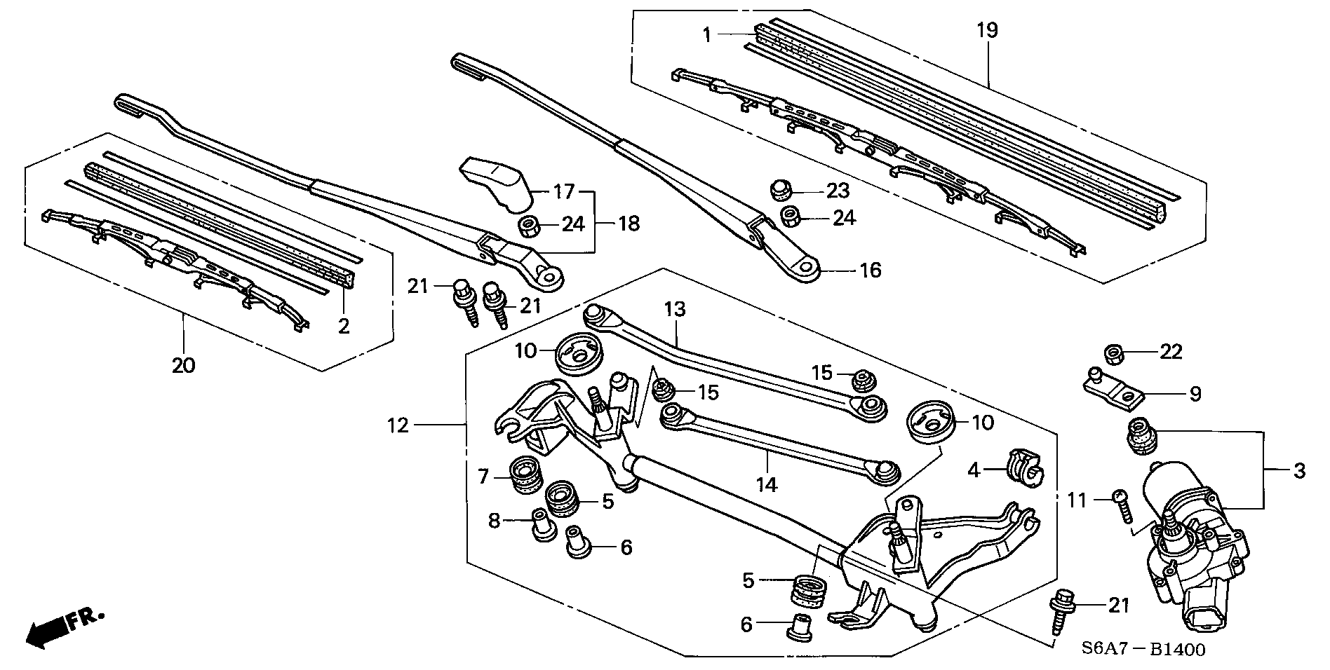 Honda 76620S6DG01 - Перо на чистачка vvparts.bg