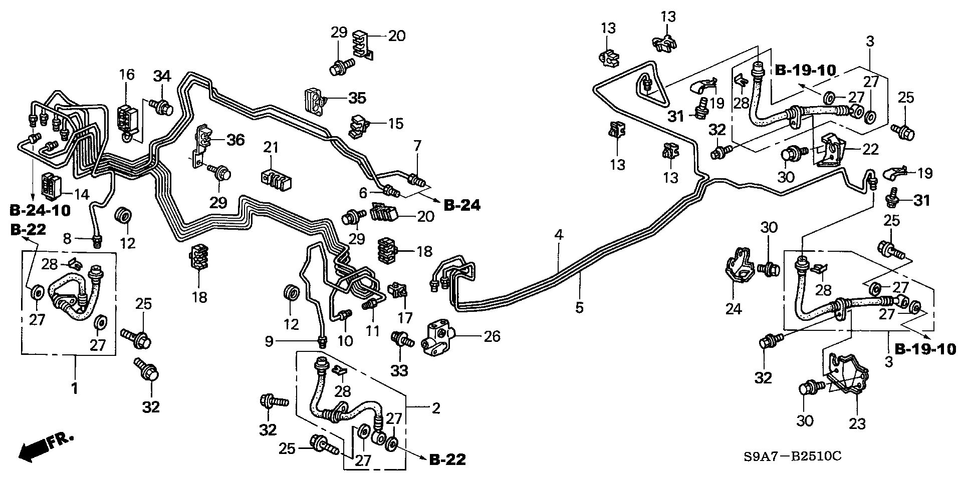 Honda 01465S9A000 - Спирачен маркуч vvparts.bg