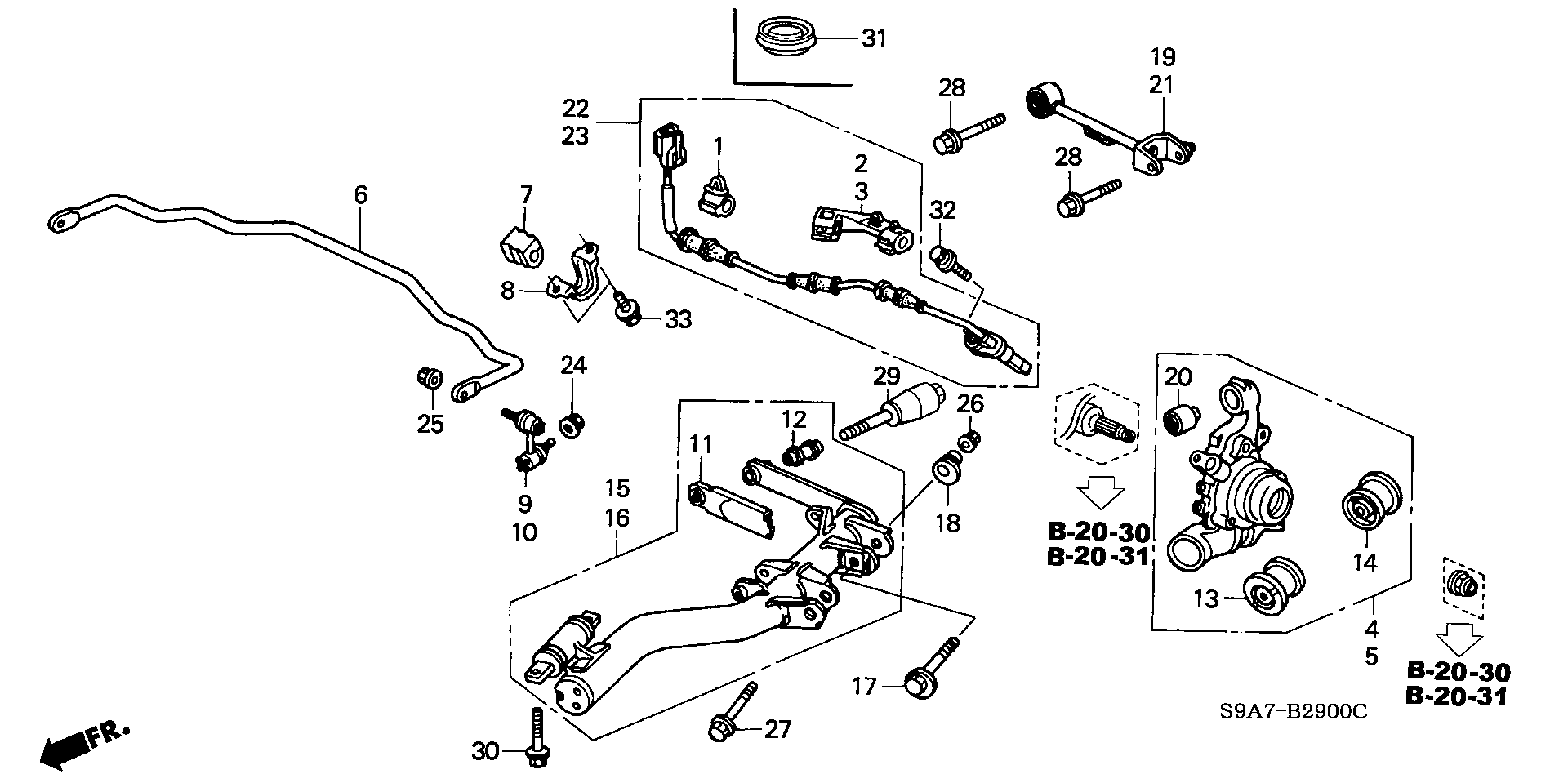 Honda 52365-S9A-004 - Тампон, носач vvparts.bg