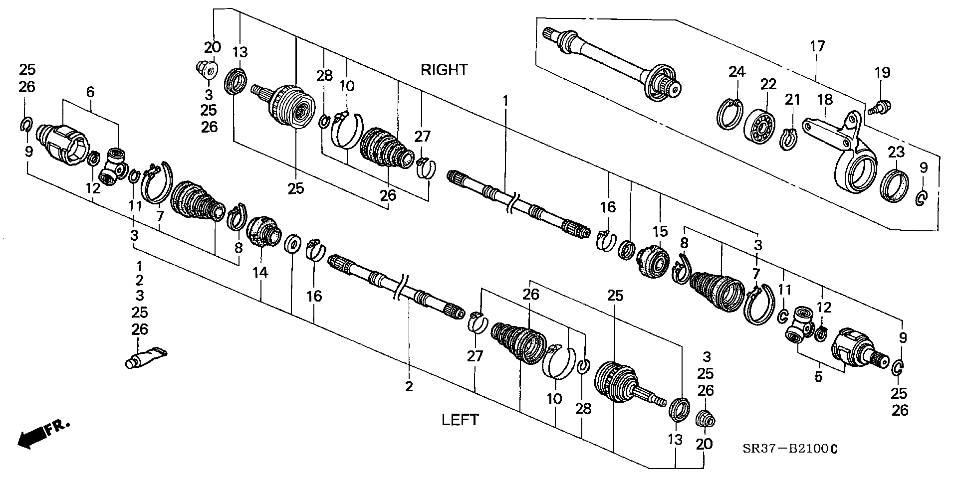 OM 44010-SR3-030 - Каре, полуоска vvparts.bg