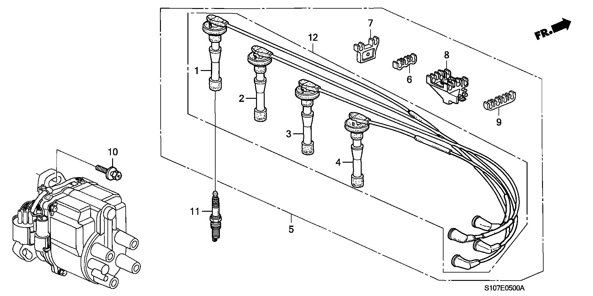 Honda 32700-PHK-003 - Комплект запалителеи кабели vvparts.bg