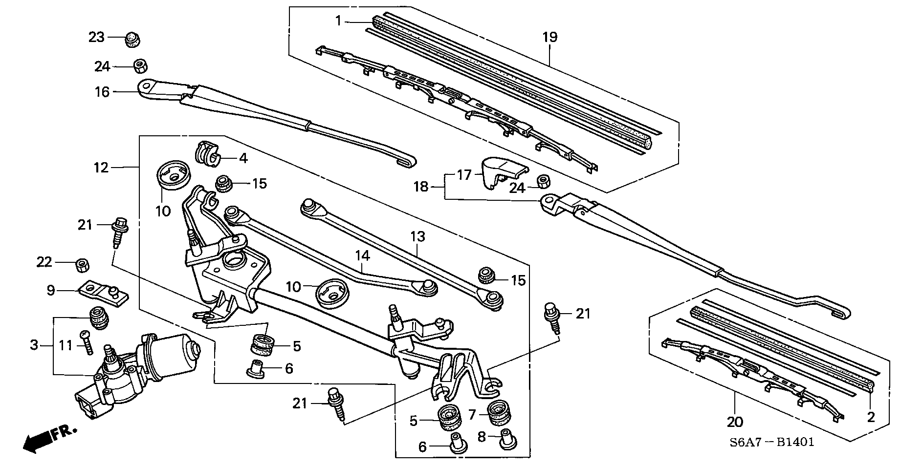 Honda 76630S5SE01 - Перо на чистачка vvparts.bg