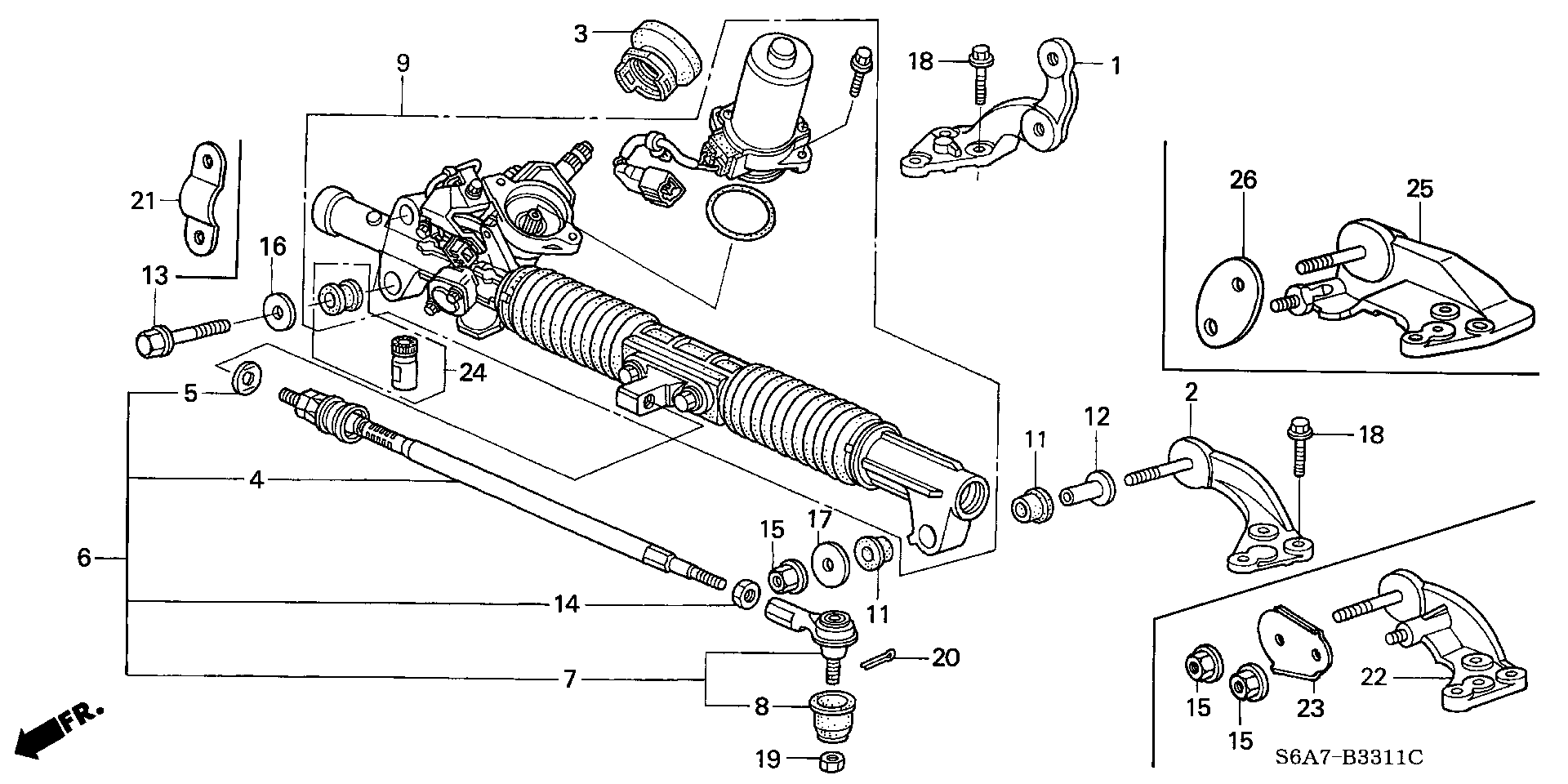 HONDA (DONGFENG) 53541-S5A-003 - Накрайник на напречна кормилна щанга vvparts.bg