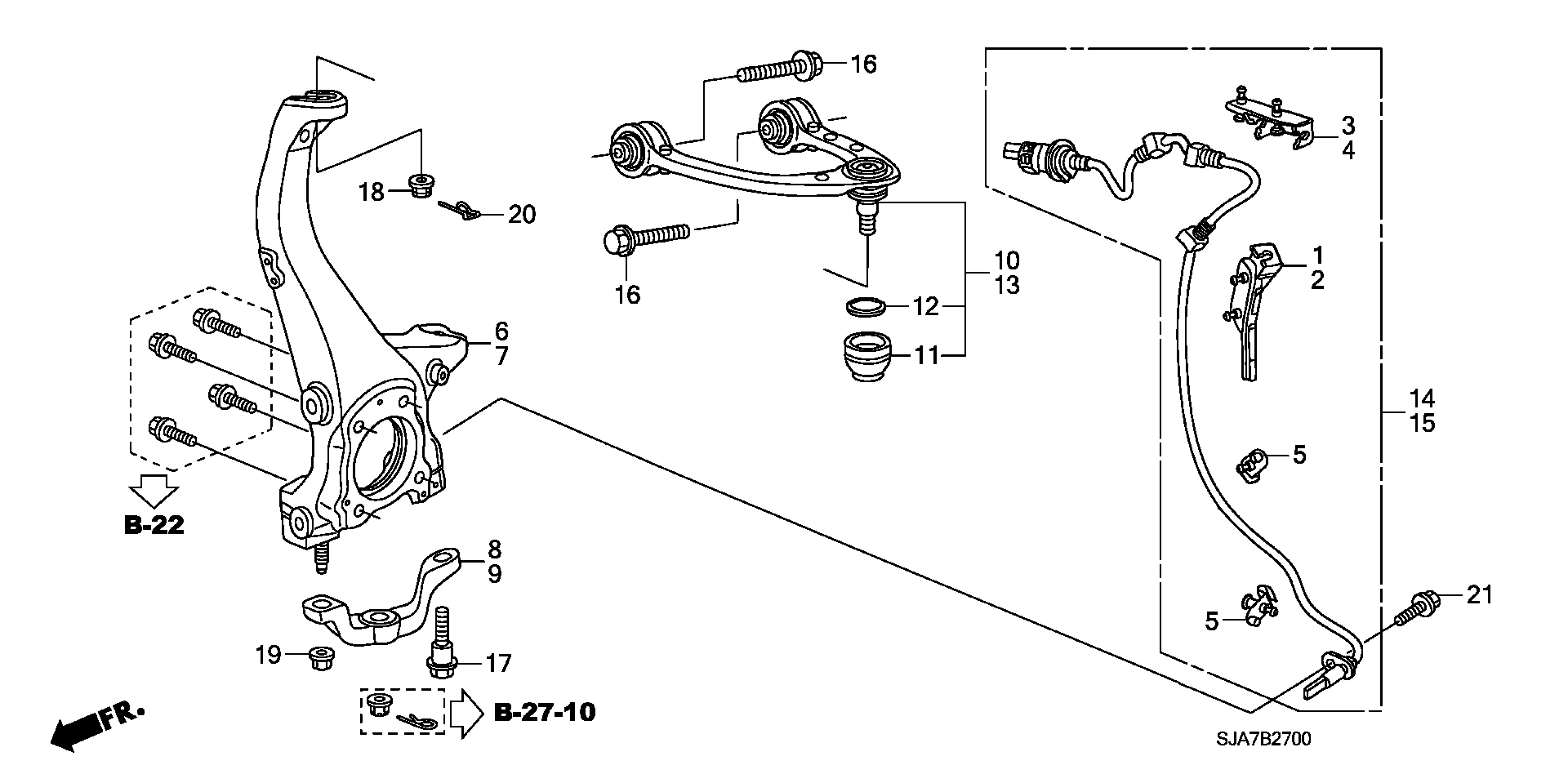 Honda 51450SJA013 - Тампон, носач vvparts.bg