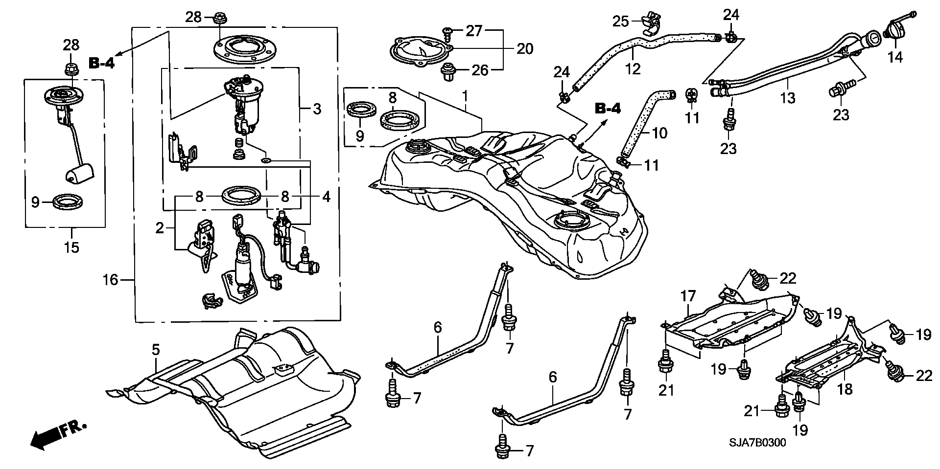 Honda 17048SJAA00 - Горивен филтър vvparts.bg