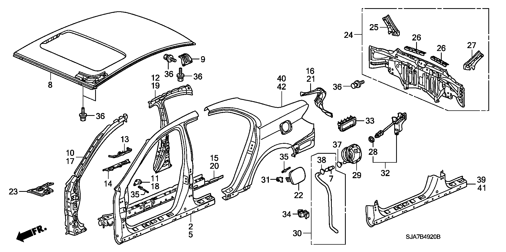 Honda 9500202080 - Изпускателна система vvparts.bg