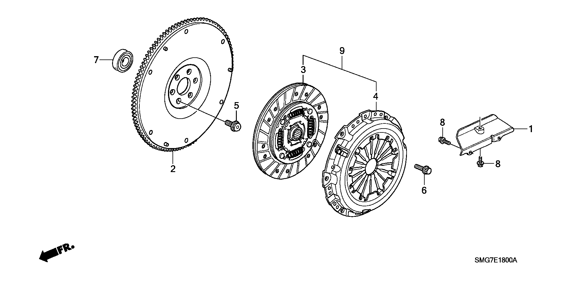 Honda 22300-RSH-007 - Притискателен диск vvparts.bg