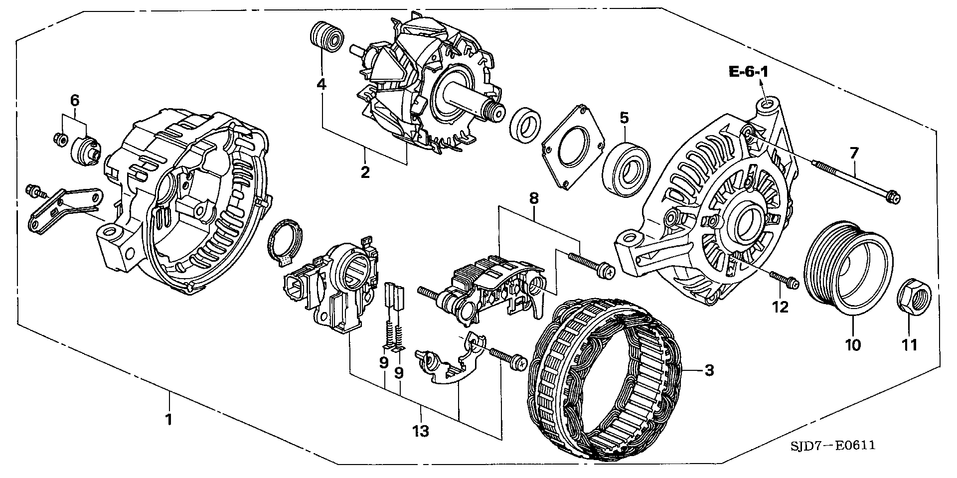 Honda 31100-RJJ-004 - Генератор vvparts.bg