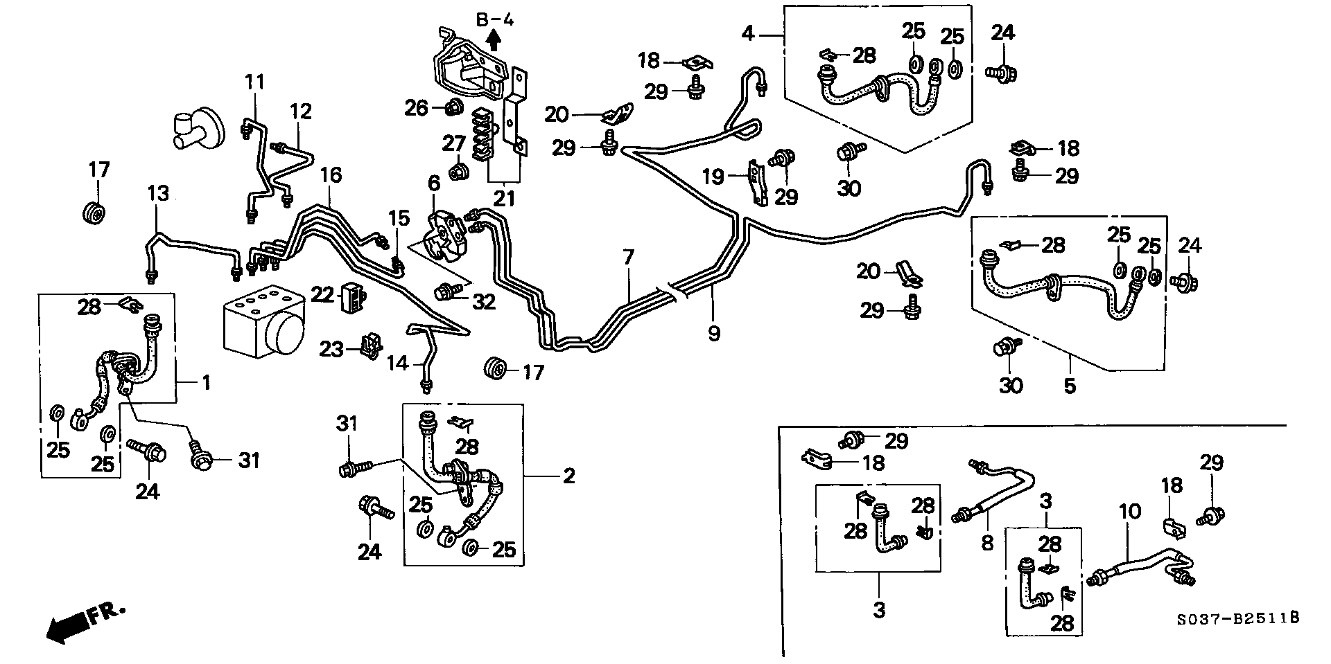 Honda 01465-S04-J01 - Спирачен маркуч vvparts.bg