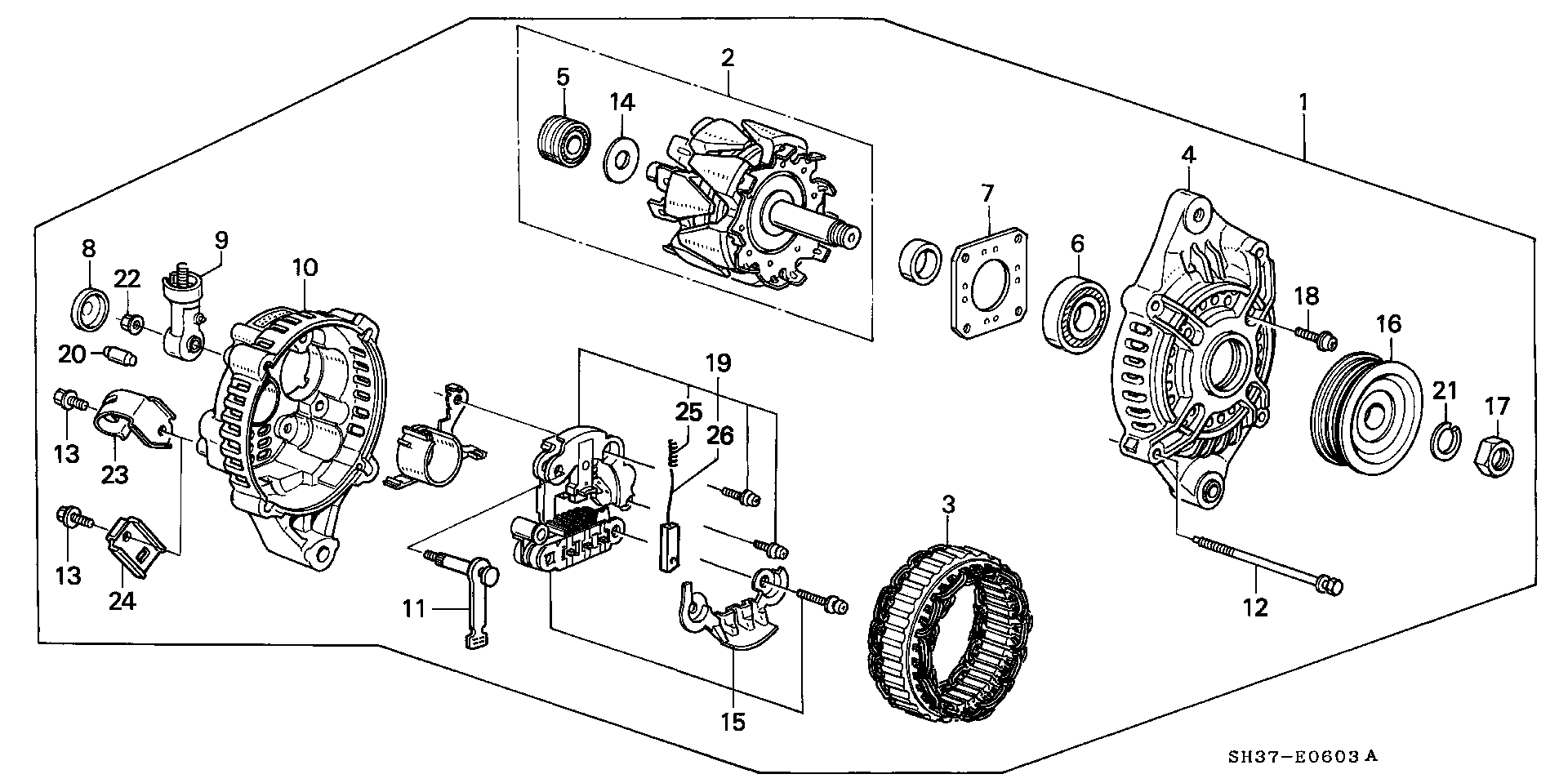 Honda 31100-PM2-B02 - Генератор vvparts.bg