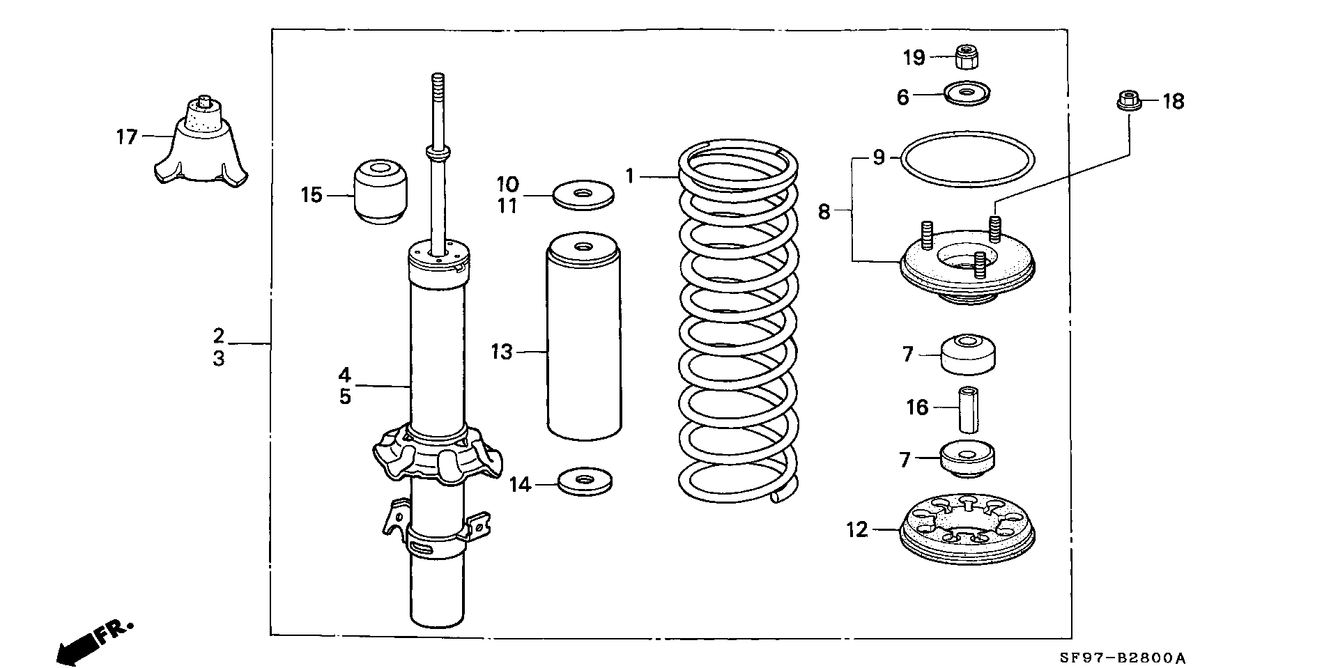 Honda 51685SH3010 - Тампон на макферсън vvparts.bg