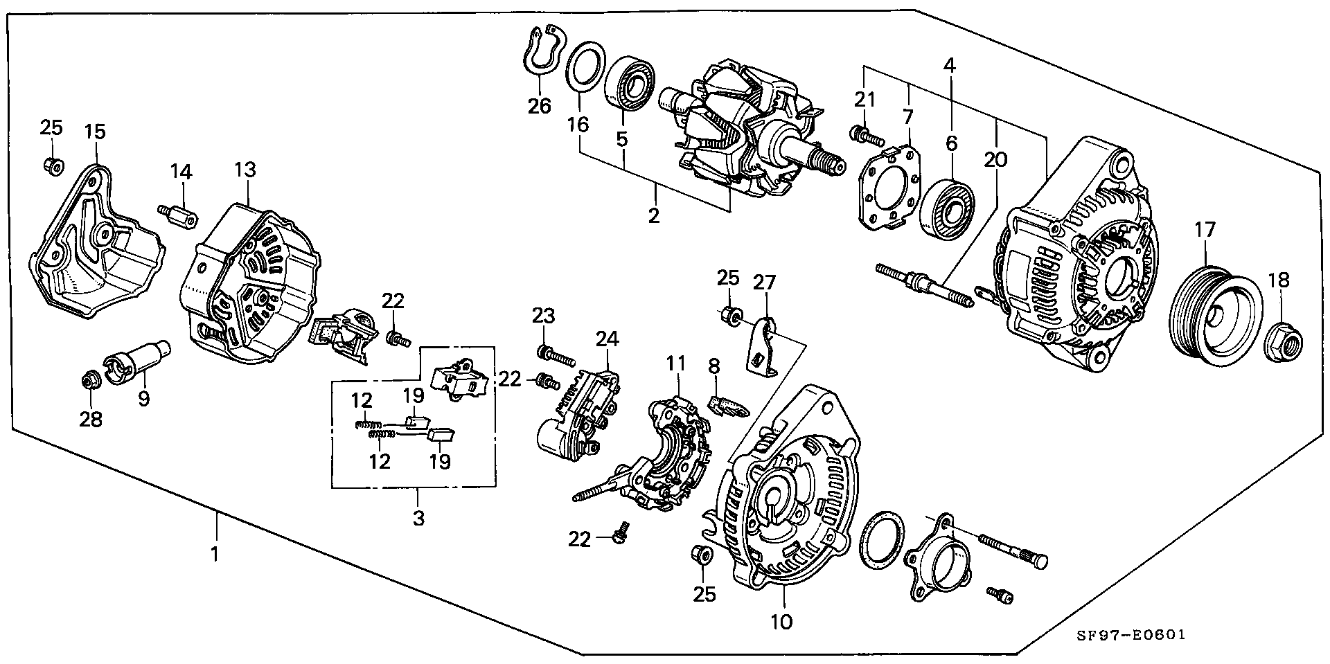 Honda 31105PE9942 - Държач, карбонови четки vvparts.bg