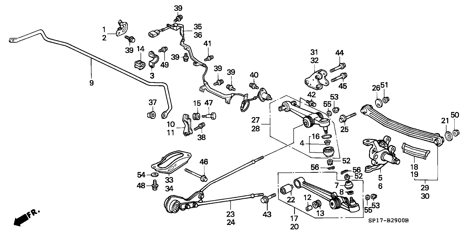 ACURA 52390-SP0-013 - Тампон, носач vvparts.bg