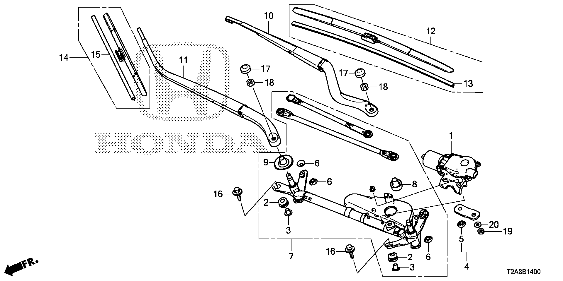 Honda 76630T2FA01 - Перо на чистачка vvparts.bg