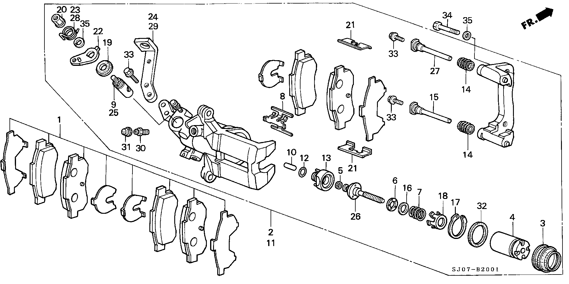 Honda 43022-SE0-S00 - Комплект спирачно феродо, дискови спирачки vvparts.bg