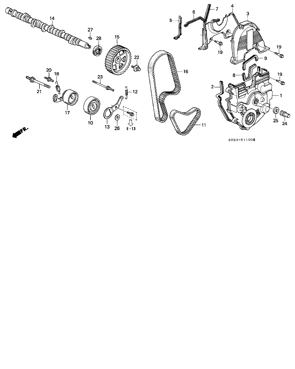 HONDA (GAC) 14510-PT0-004 - Обтяжна ролка, ангренаж vvparts.bg