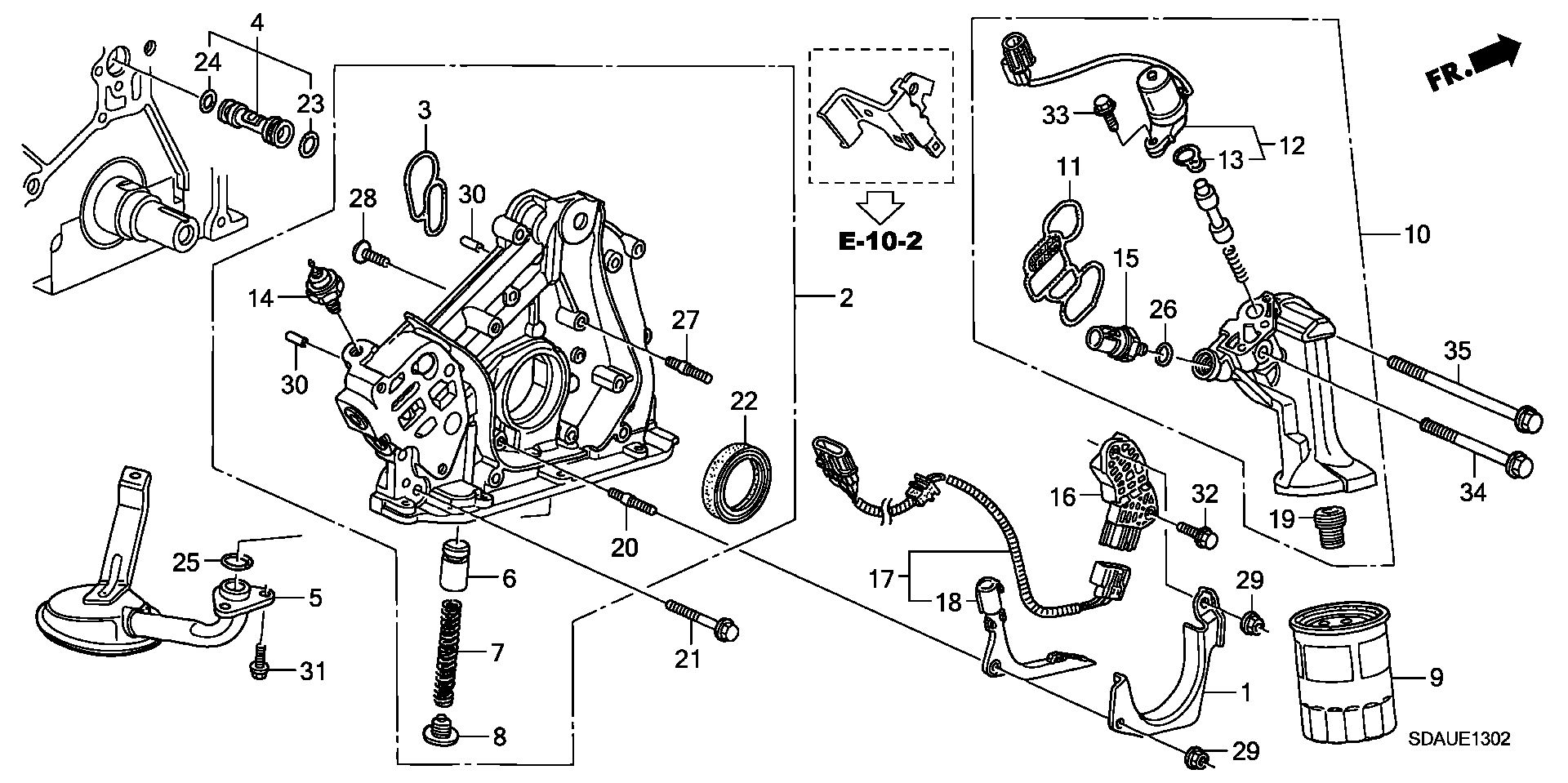 ACURA 37240-PT0-023 - Датчик, налягане на маслото vvparts.bg