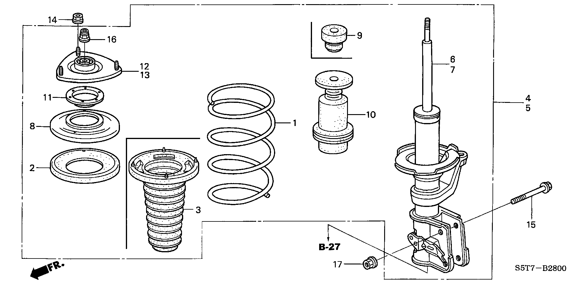 Honda 51920-S5A-024 - Тампон на макферсън vvparts.bg