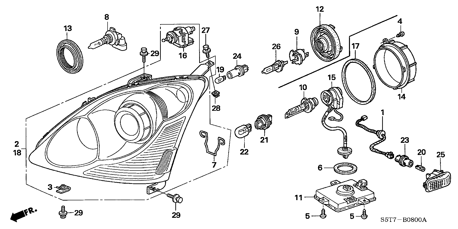 Honda 33115-S84-A01 - Крушка с нагреваема жичка, фар за мъгла vvparts.bg