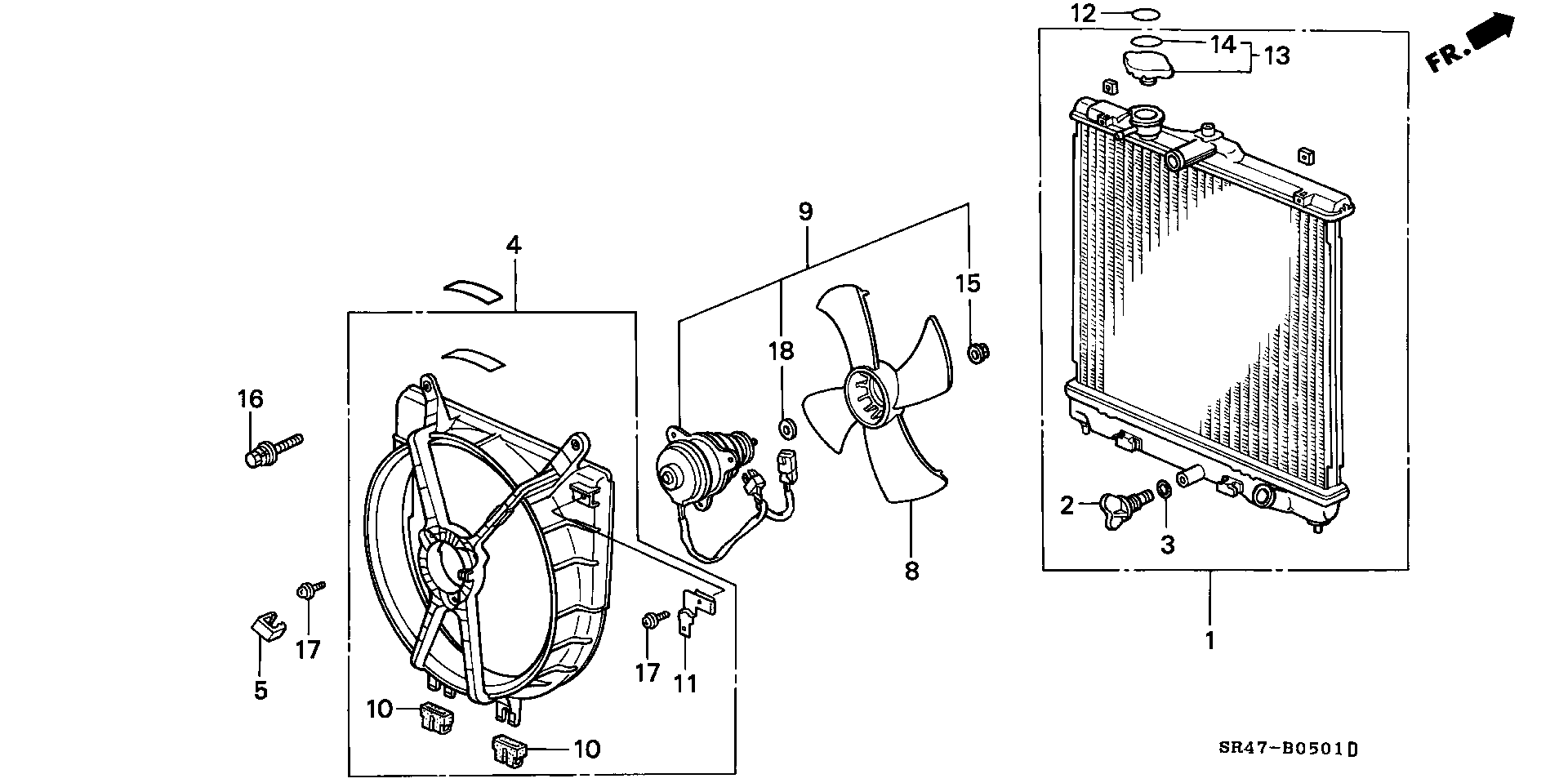 Honda 19 010 P07 024 - Радиатор, охлаждане на двигателя vvparts.bg