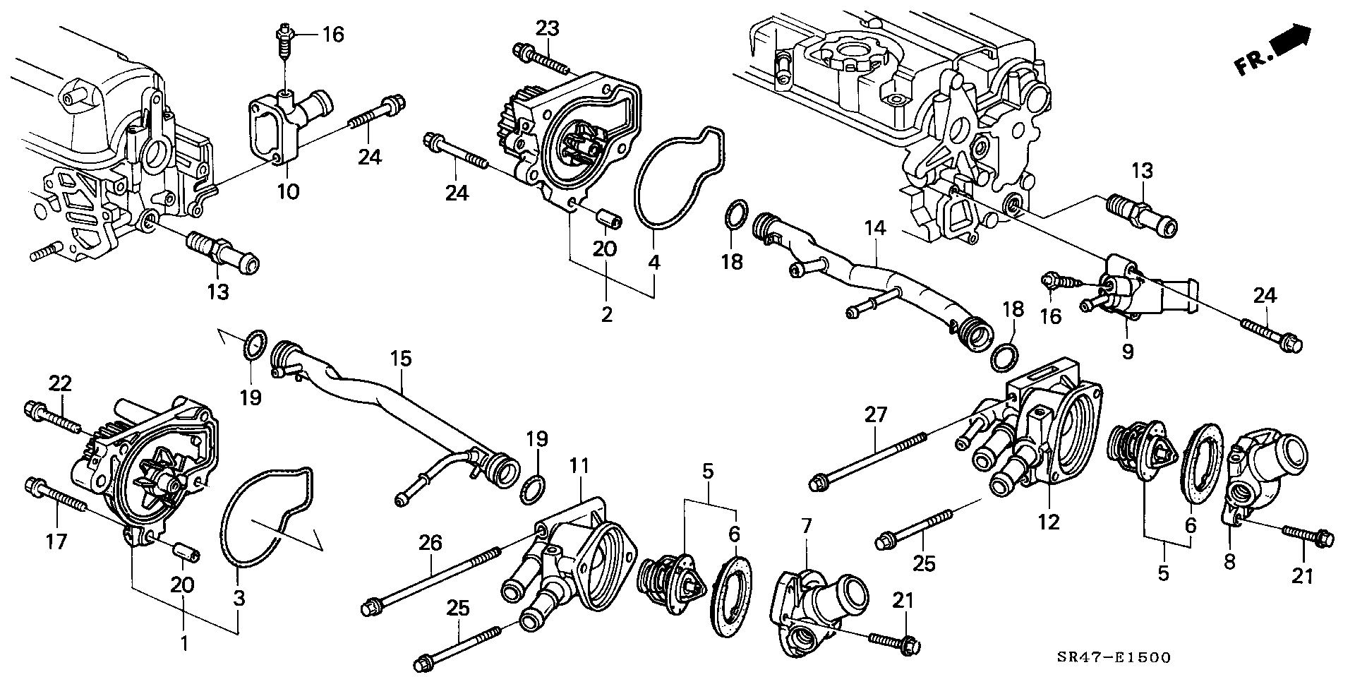 Honda 19 200 P08 003 - Водна помпа vvparts.bg