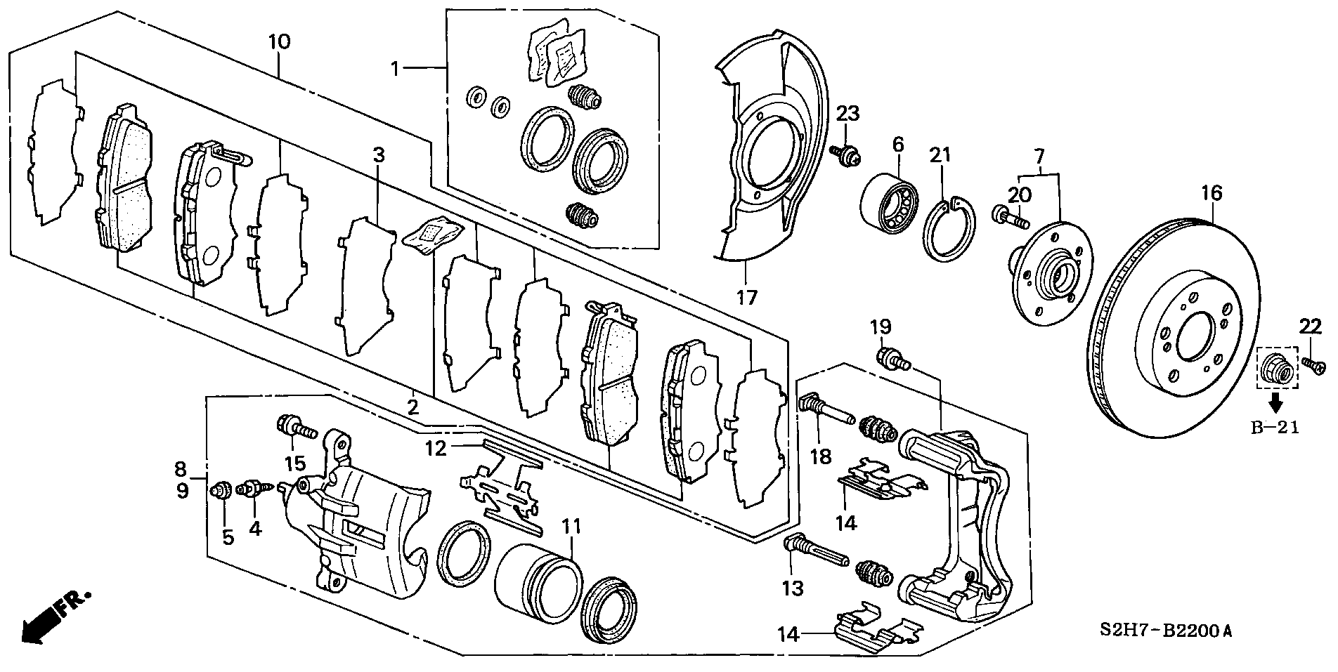 Honda 44300-S04-A01 - Комплект колесен лагер vvparts.bg